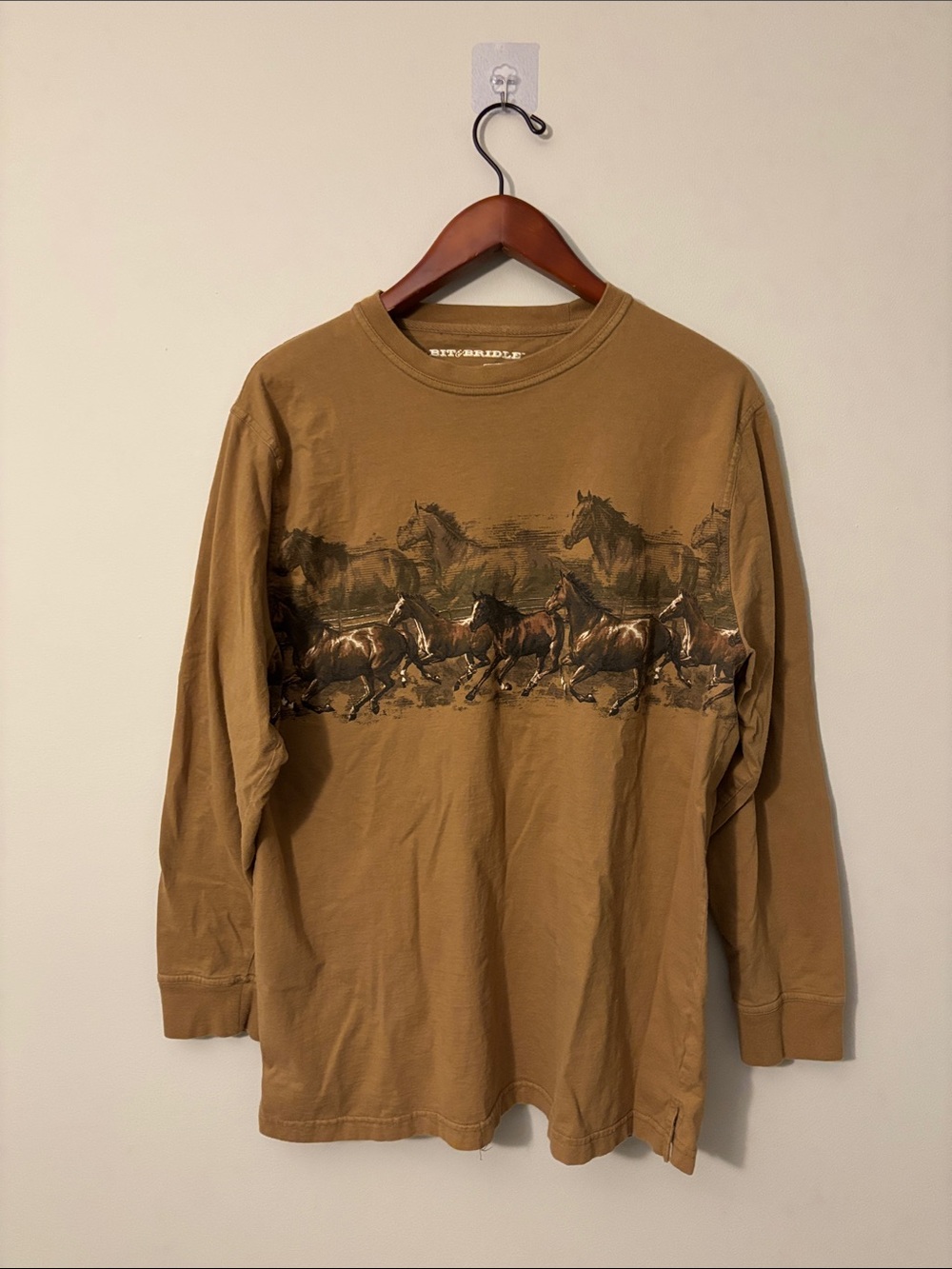 Very Oversized look - Trendy + Fun Brown Horse Graphic